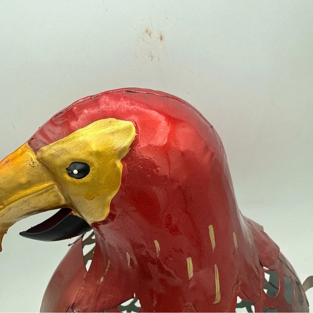 Pink Zebra Metal Colorful Parrot Warmer Wax Melt Shade Decor Art 9.5